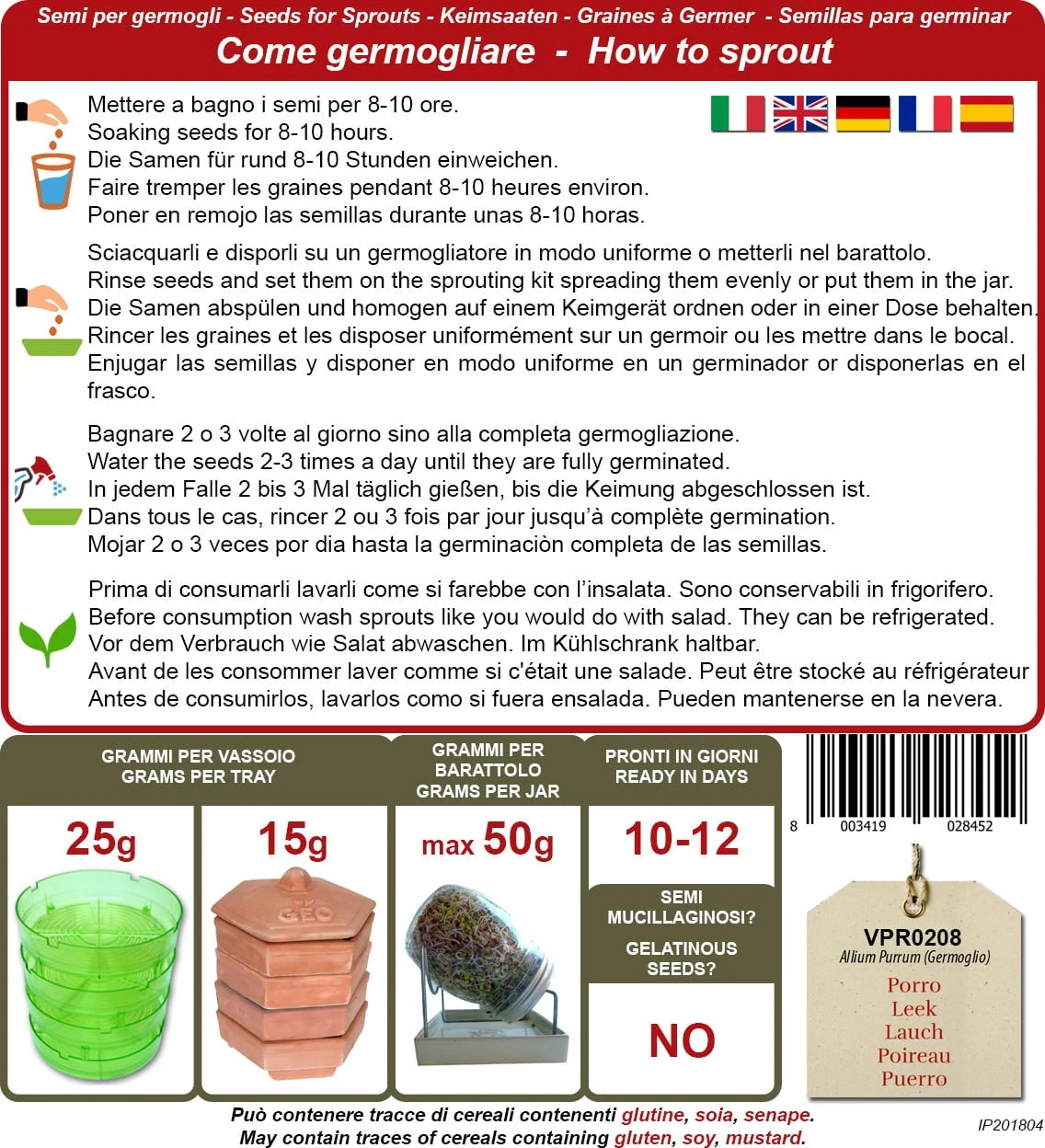 Bio Keimsprossen "Lauch", 6 G 4 Bio Keimsprossen "Lauch", 6 G – Bild 2