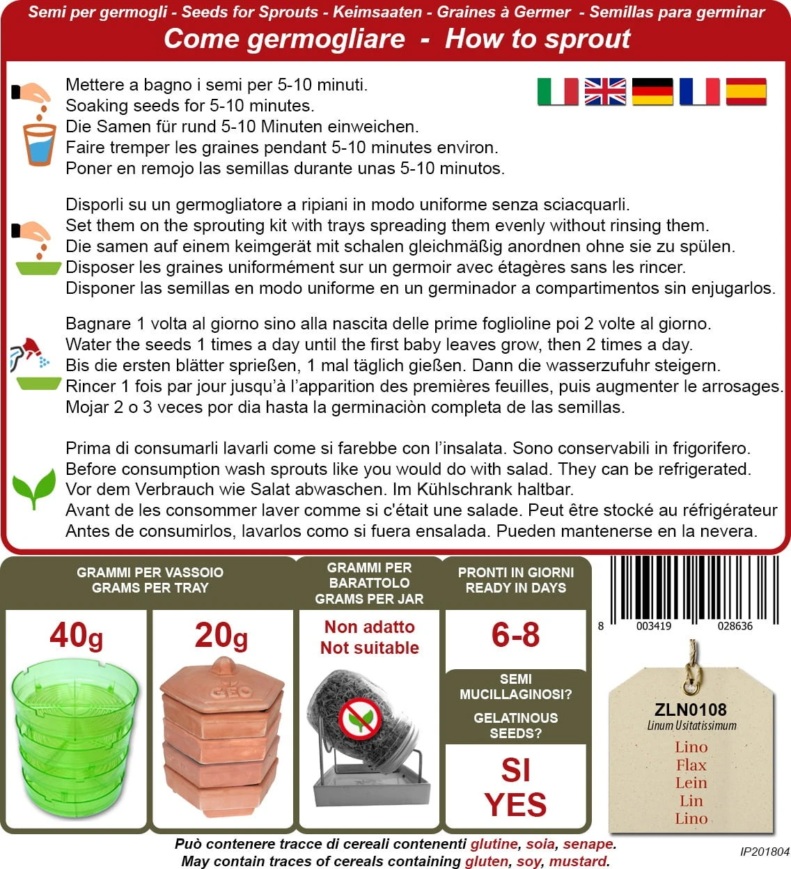 Bio Keimsprossen "Lein", 80 G 4 Bio Keimsprossen "Lein", 80 G – Bild 2