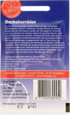 Bockshornsklee, 3 G