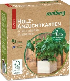 Holz-Anzuchtkasten Inkl. Erde, 11 X 11 X 9 Cm