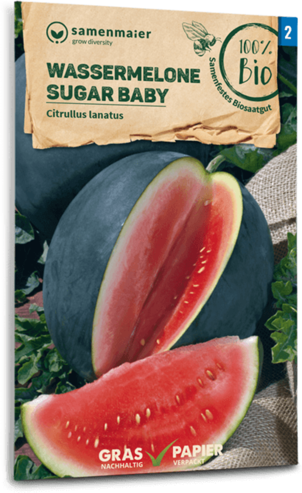 Bio Wassermelone "Sugar Baby" 4 Bio Wassermelone "Sugar Baby" – Bild 2