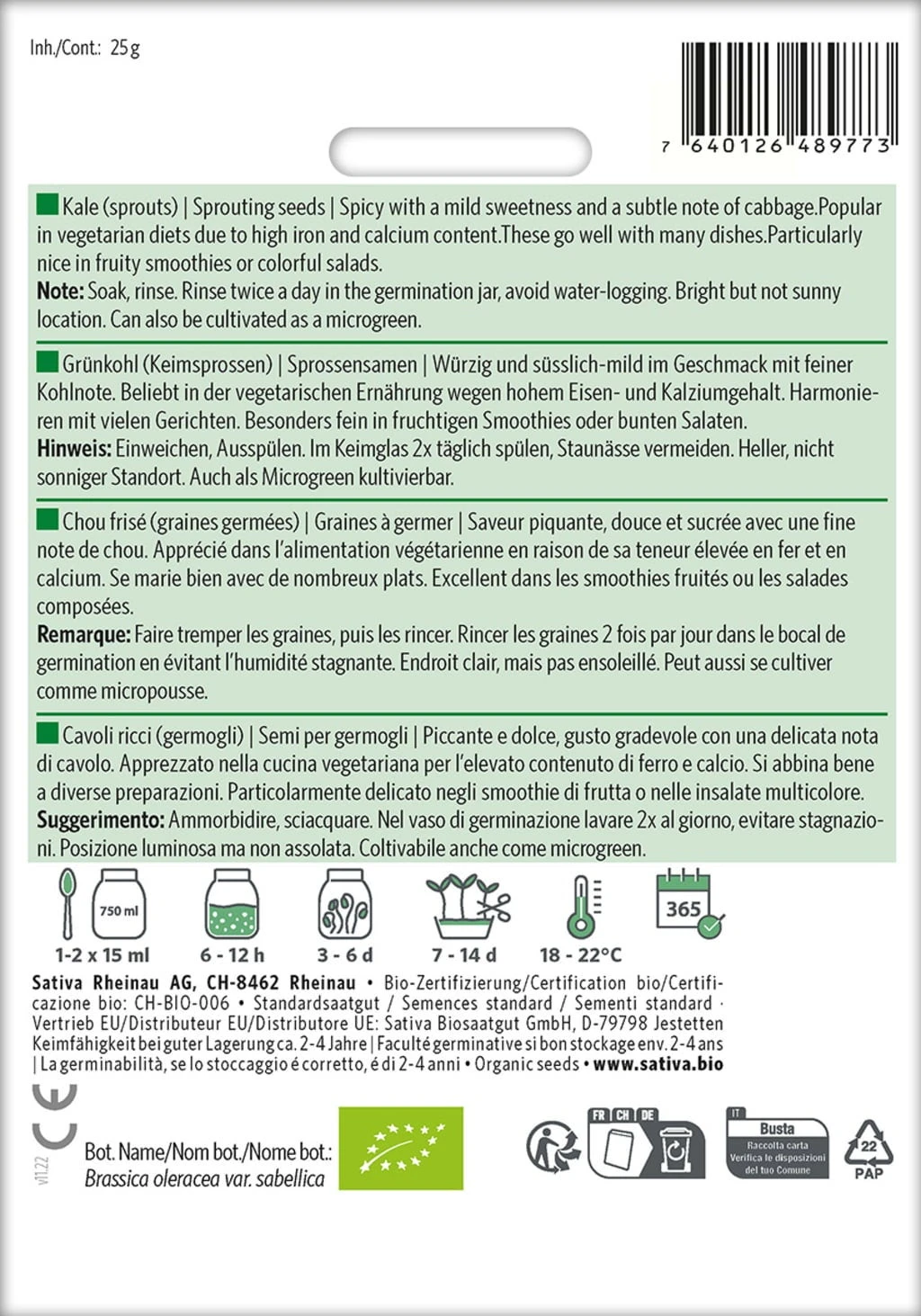 Bio Keimsprossen "Grünkohl" 4 Bio Keimsprossen "Grünkohl" – Bild 2