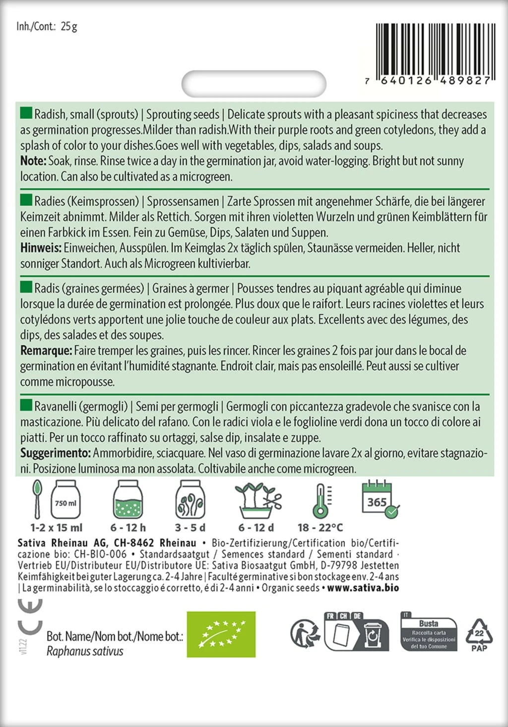 Bio Keimsprossen "Radies" 4 Bio Keimsprossen "Radies" – Bild 2