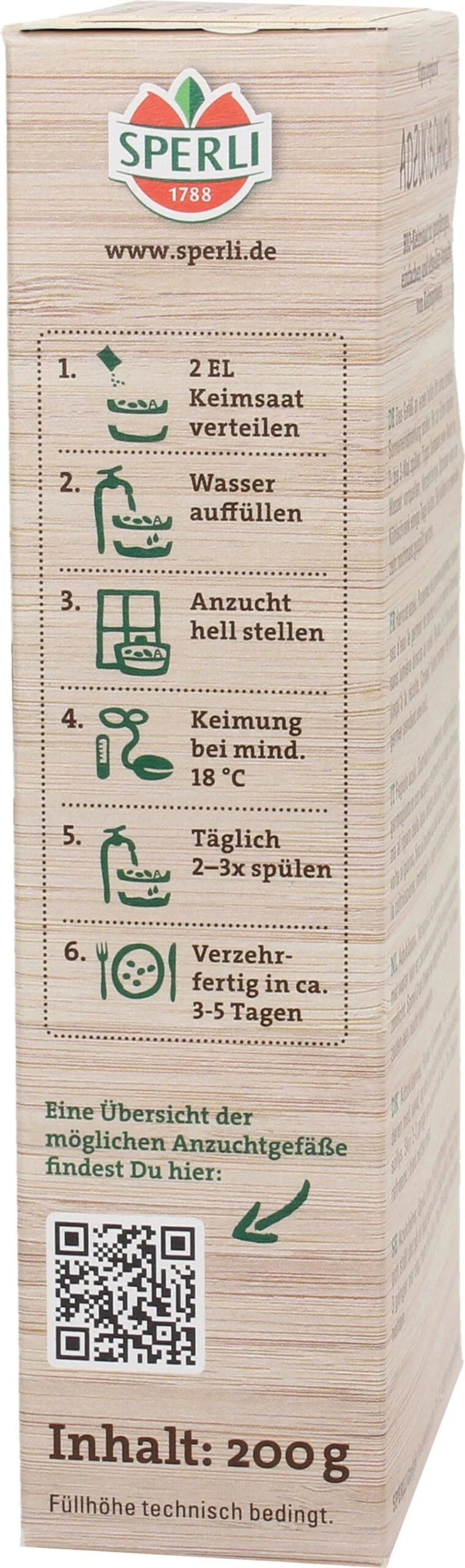 Bio Keimsprossen-Saat Adzukibohne 3 Bio Keimsprossen-Saat Adzukibohne