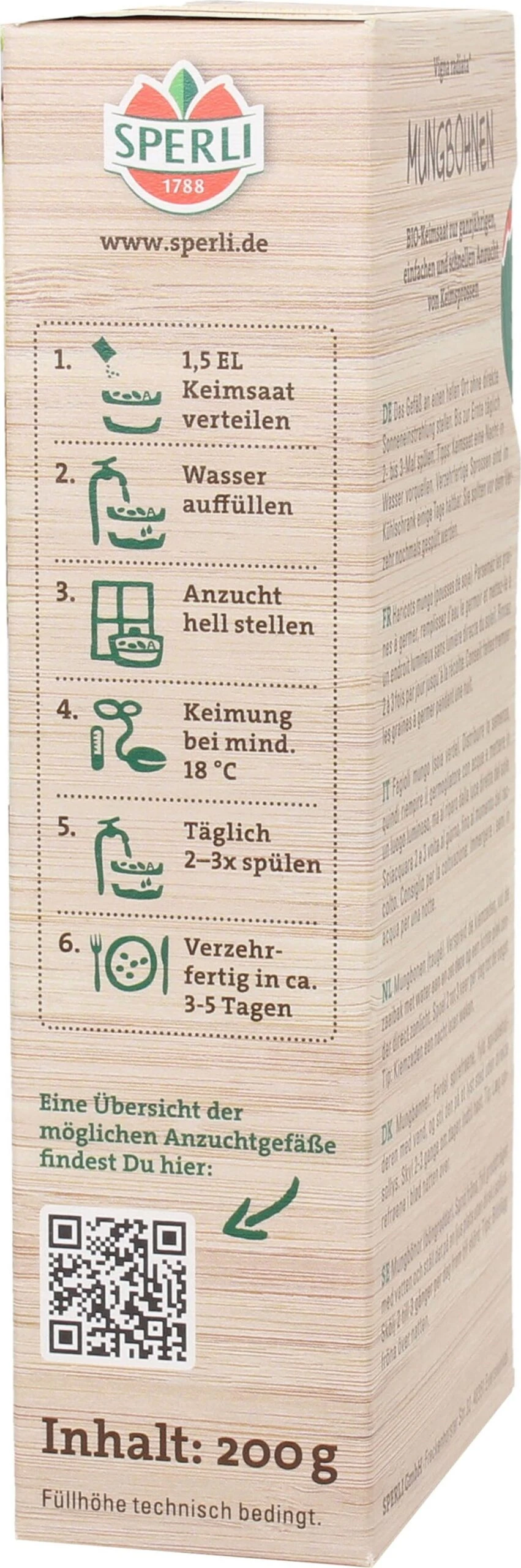Bio Keimsprossen-Saat Mungbohnen 3 Bio Keimsprossen-Saat Mungbohnen
