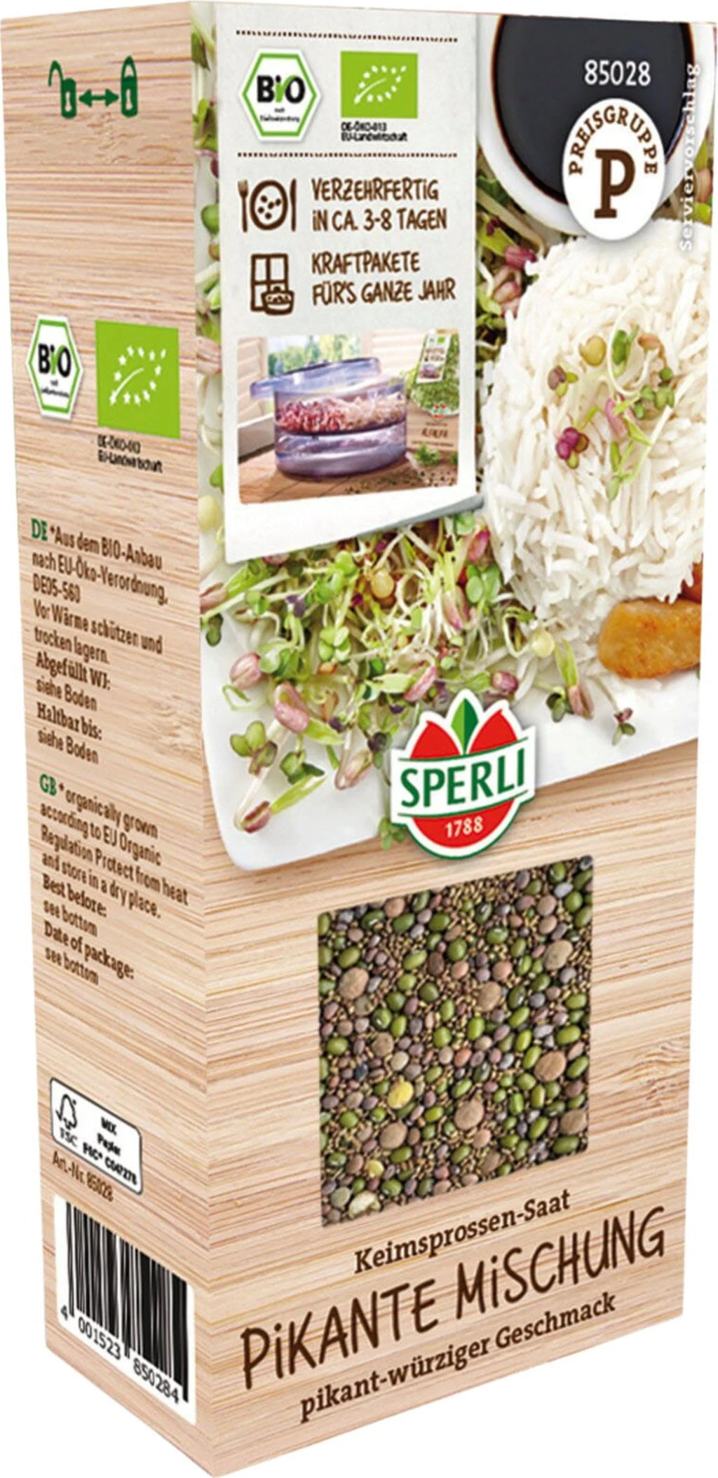 Bio Keimsprossen-Saat Pikante Mischung 3 Bio Keimsprossen-Saat Pikante Mischung