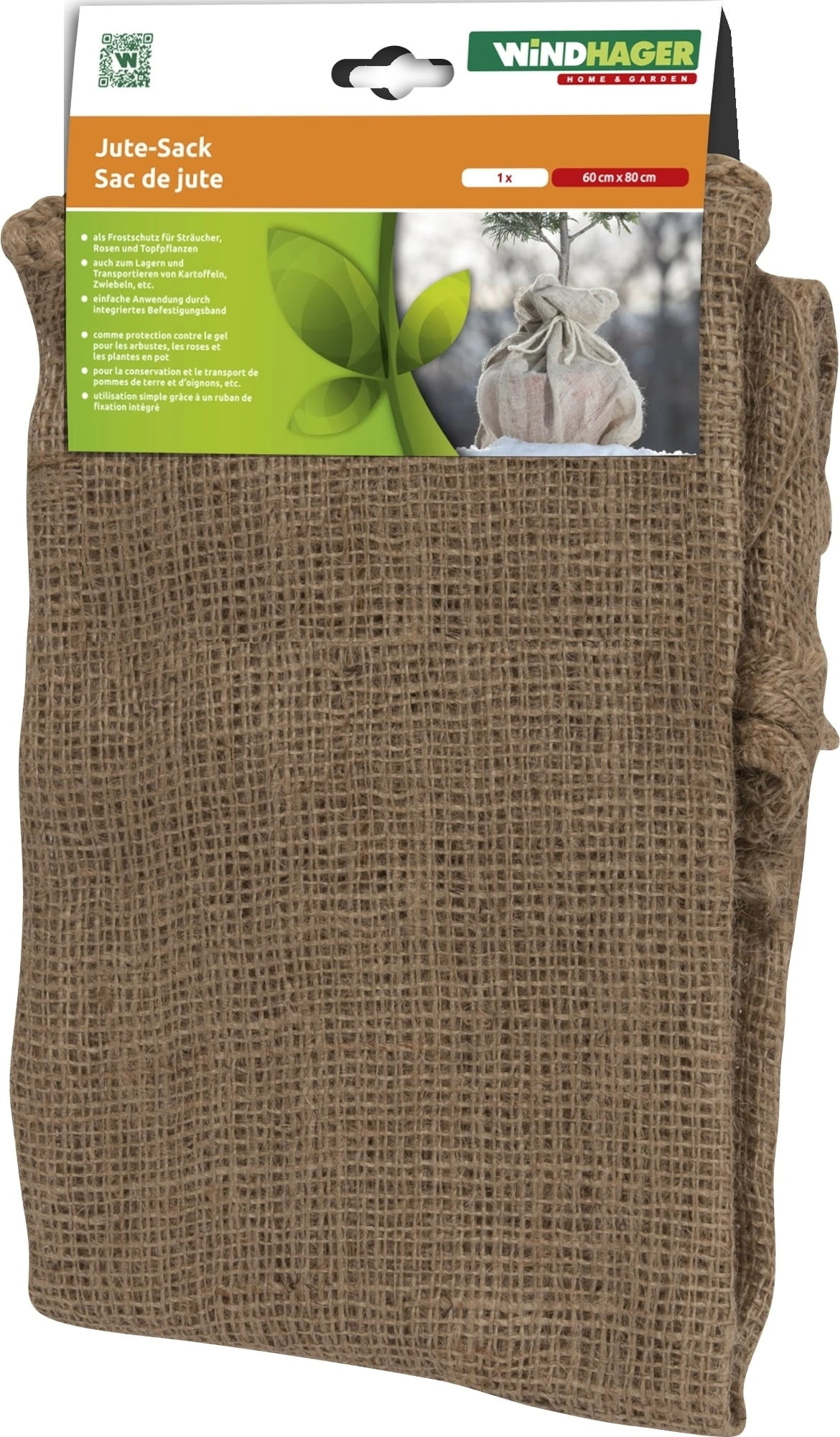 Windhager Jute-Sack Natur, 80x60cm 5 Windhager Jute-Sack Natur, 80x60cm – Bild 3